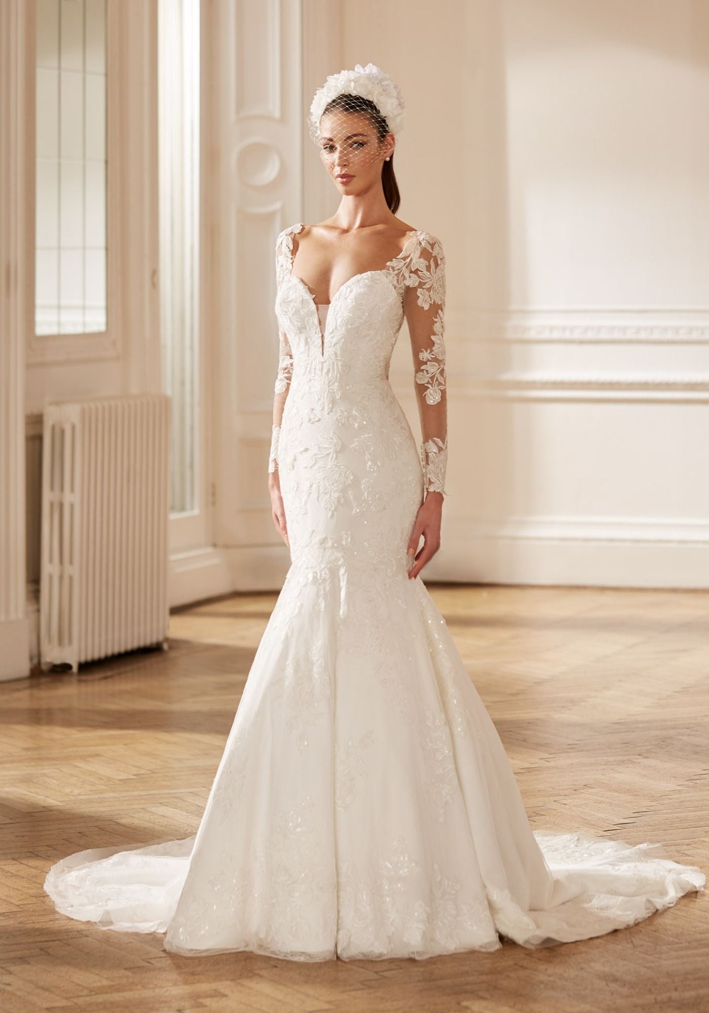 Fishtale Wedding Dress With Lace And Sweetheart Neckline Ellis Bridals fishtale-wedding-dress-with-lace-and-sweetheart-neckline-ellis-bridals